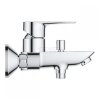 GROHE - BauLoop bateria wannowa ścienna 1-uchwytowa 2-otworowa zasięg wylewki: 168 mm chrom Longlife głowica ceramiczna 35 mm, StarLight chrom  23602001